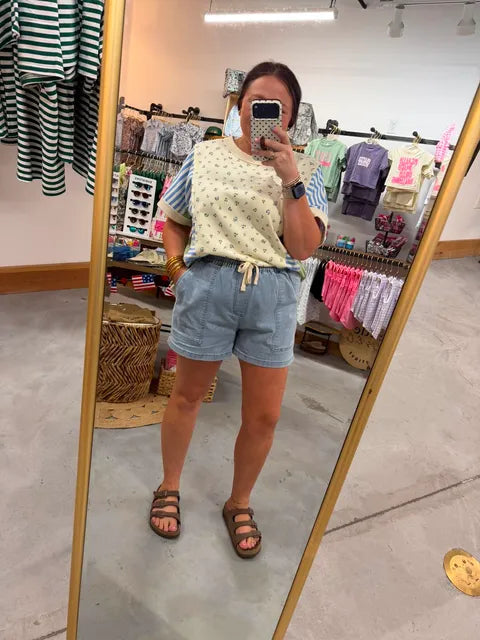 Blue Skies Drawstring Shorts