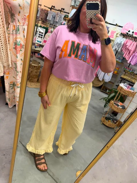Lemonade Stand Gingham Pants