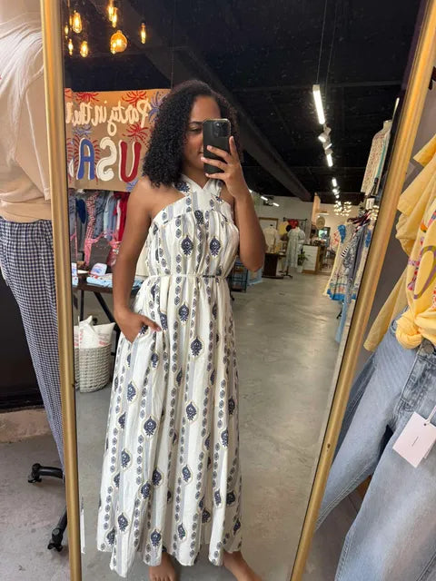 Indigo Meadow Maxi Dress