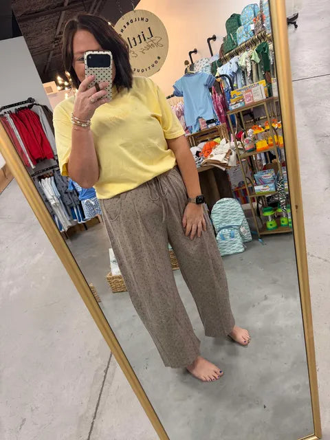 Brown Polka Dot Barrel Sweats