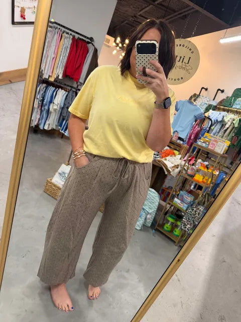 Brown Polka Dot Barrel Sweats