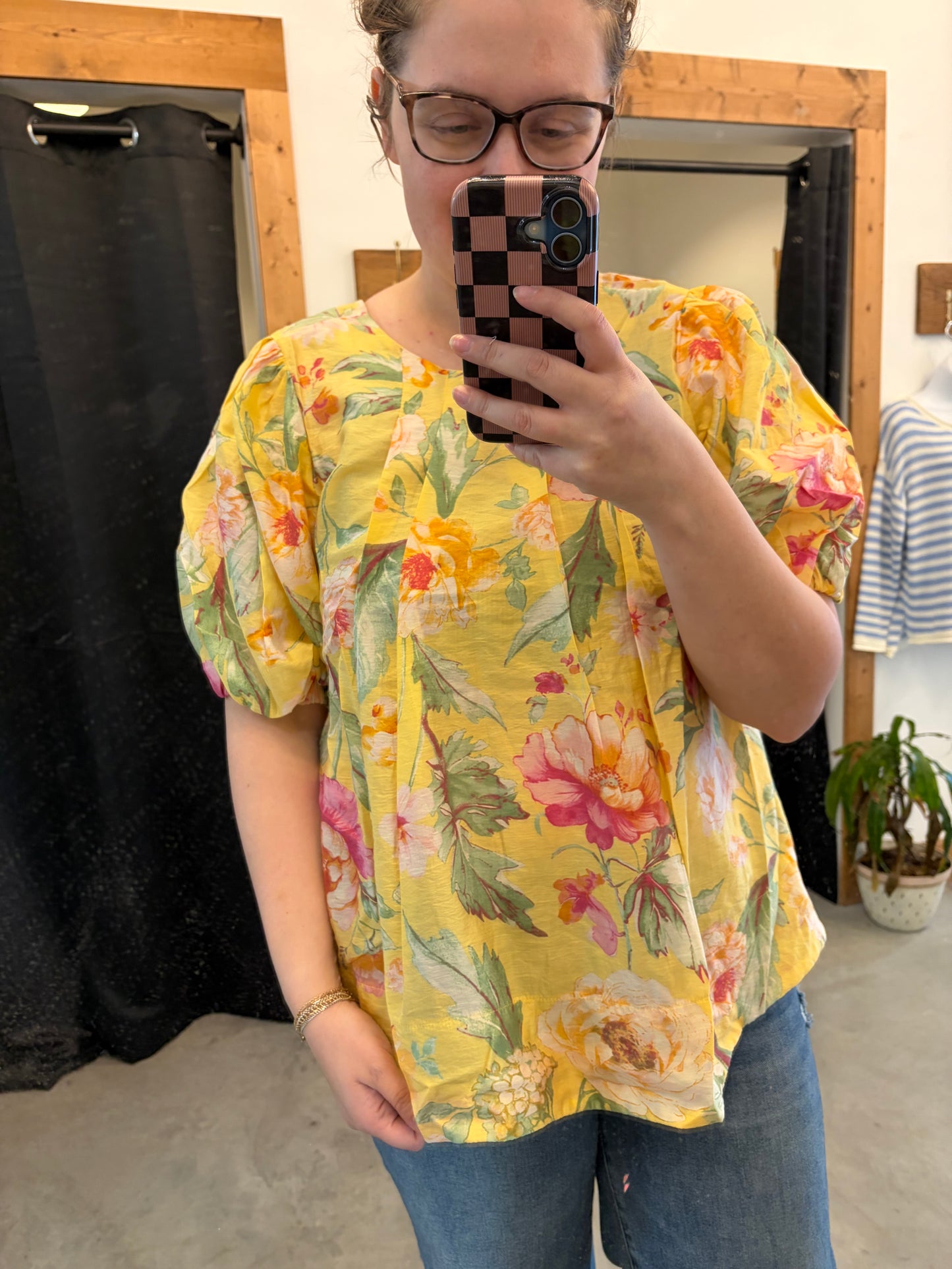 Floral Bow Back Top