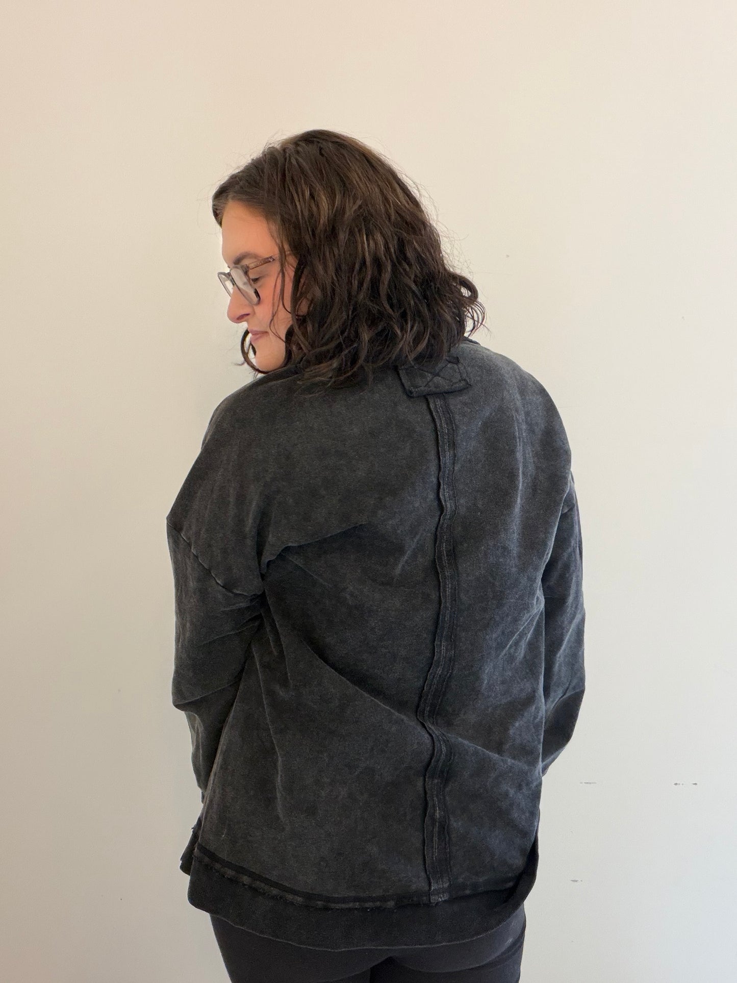 Ash Half Button Pullover