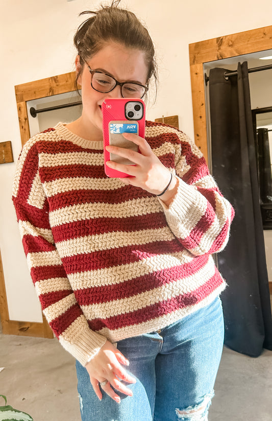 Keep it Cozy Striped Sweater