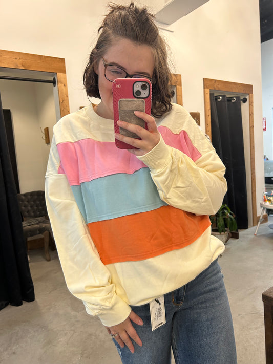 Buttercream Stripe Top