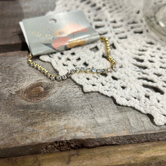 baroness 18k gold plated CZ bracelet