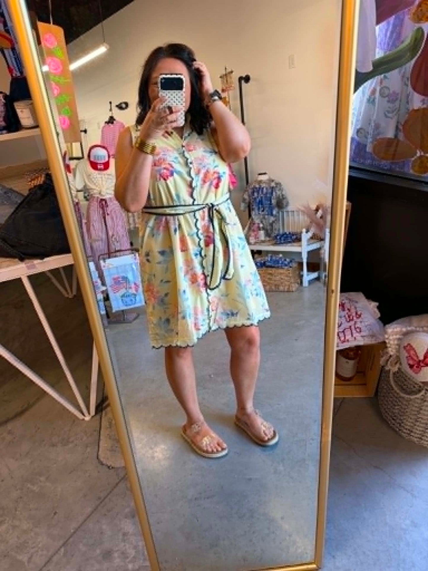 Sunny Pedals Sleeveless Dress