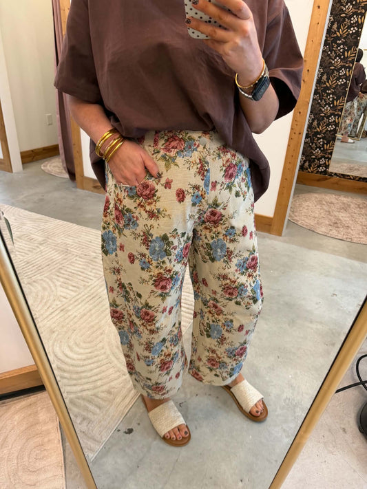 The Heirloom Rose Tapestry Pants