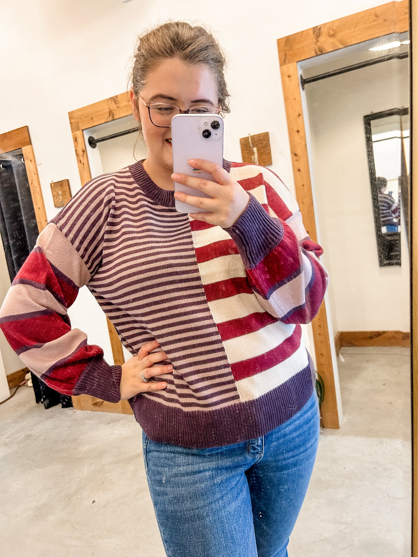 Found A New Way Mismatched Sweater