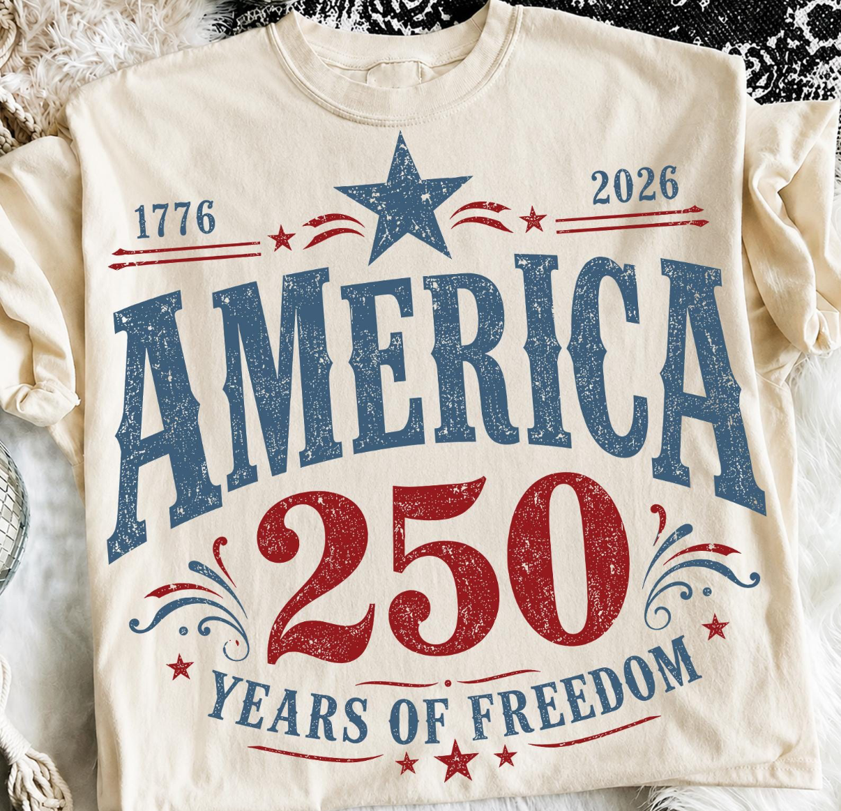 Vintage Inspired America 250 tee