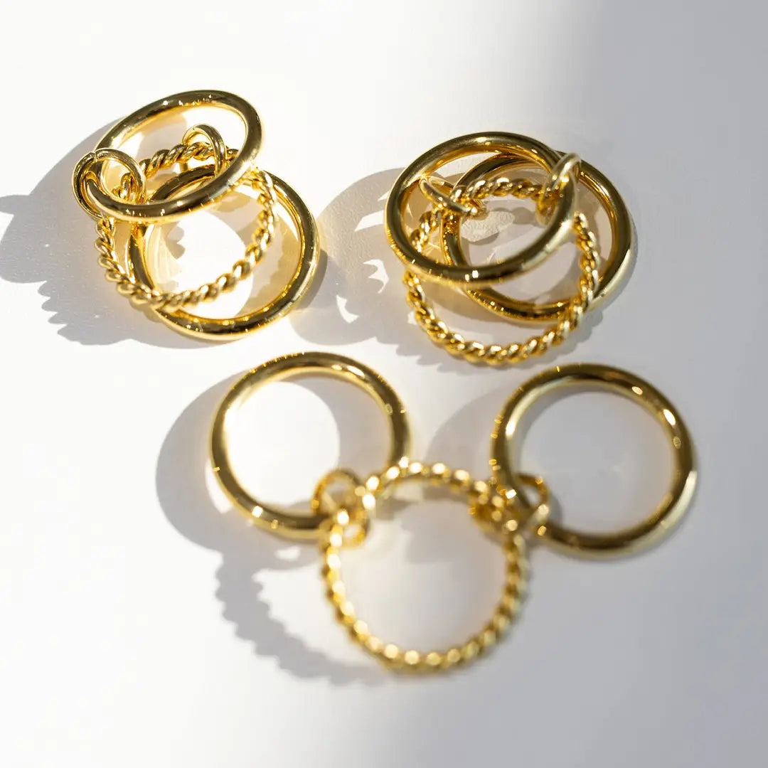 Goldie Stacked Ring - Size 6