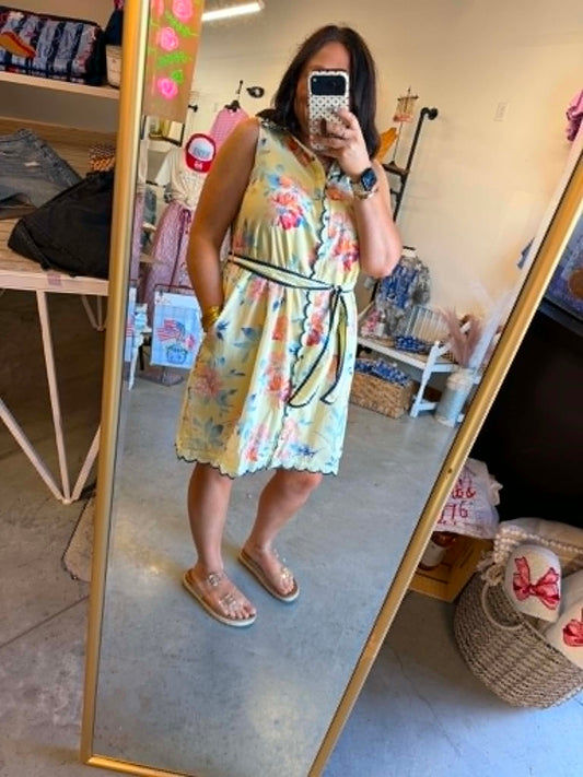 Sunny Pedals Sleeveless Dress