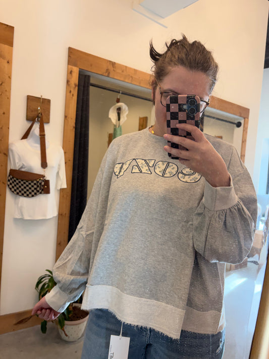 COZY floral appliqué