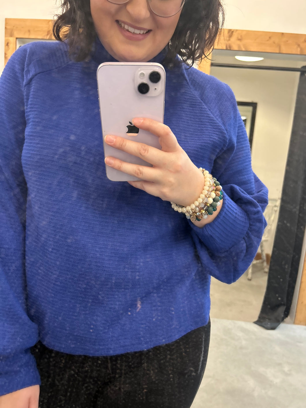 Keep It Classy Sweater - Royal Blue