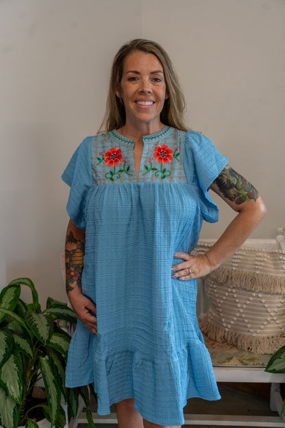 Leslie Embroidered Dress