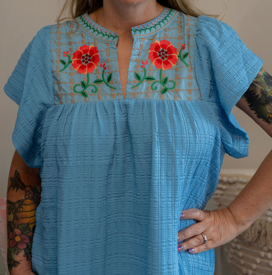 Leslie Embroidered Dress