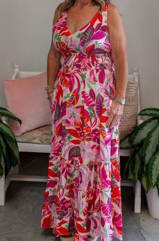 Dragon Fruit Florals Dress