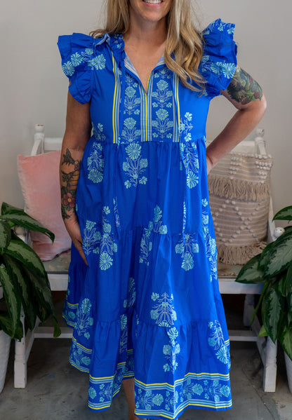 Blue Florals Dress