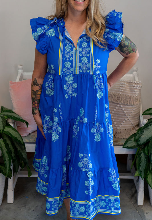 Blue Florals Dress