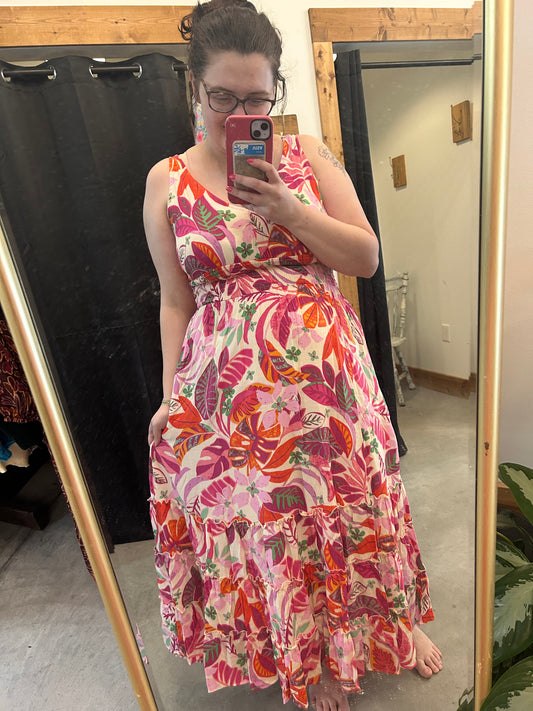 Dragon Fruit Florals Dress