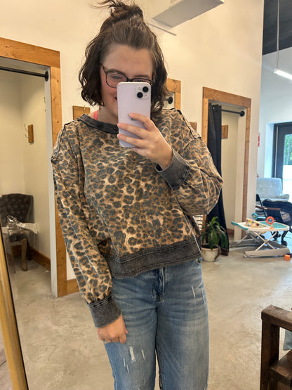Open Back Leopard Top