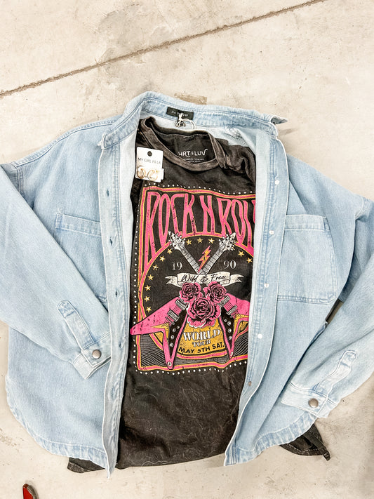 Rock N Roll Oversized Tee