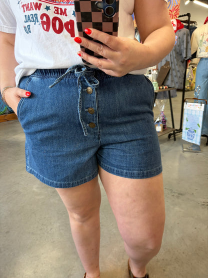 Midnight Coast Denim Shorts