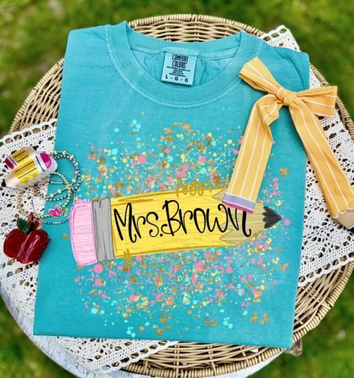Custom Teacher Pencil Tee