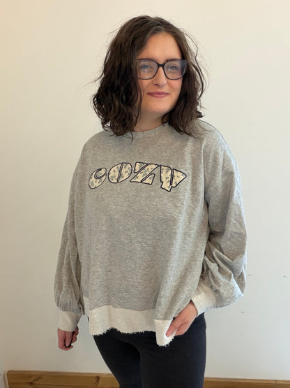 COZY floral appliqué