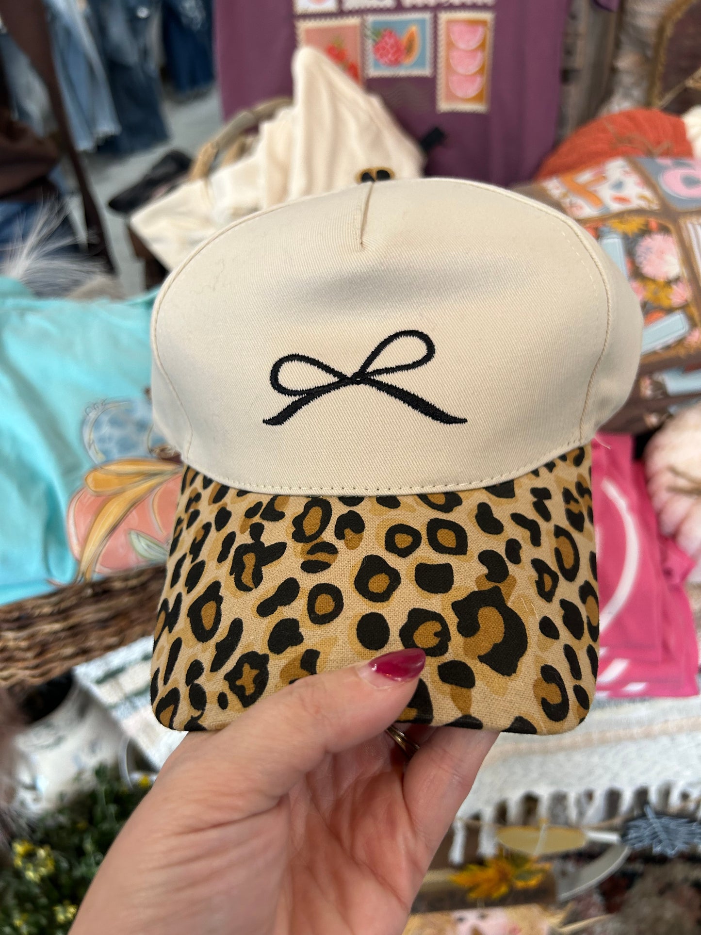 Leopard Bow Trucker Hat