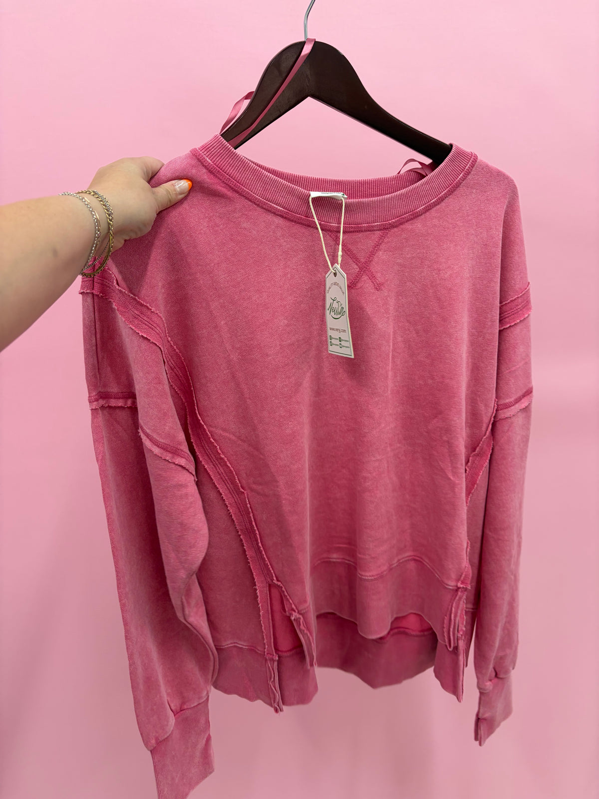The Unwind Pullover - Hot Pink