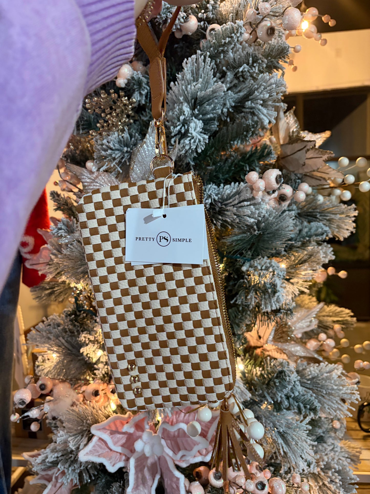 Sienna checker wrist wallet