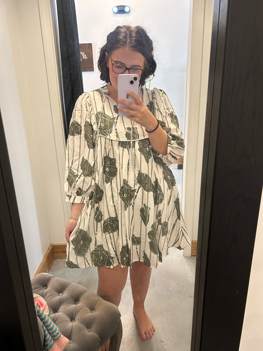 Matcha florals dress