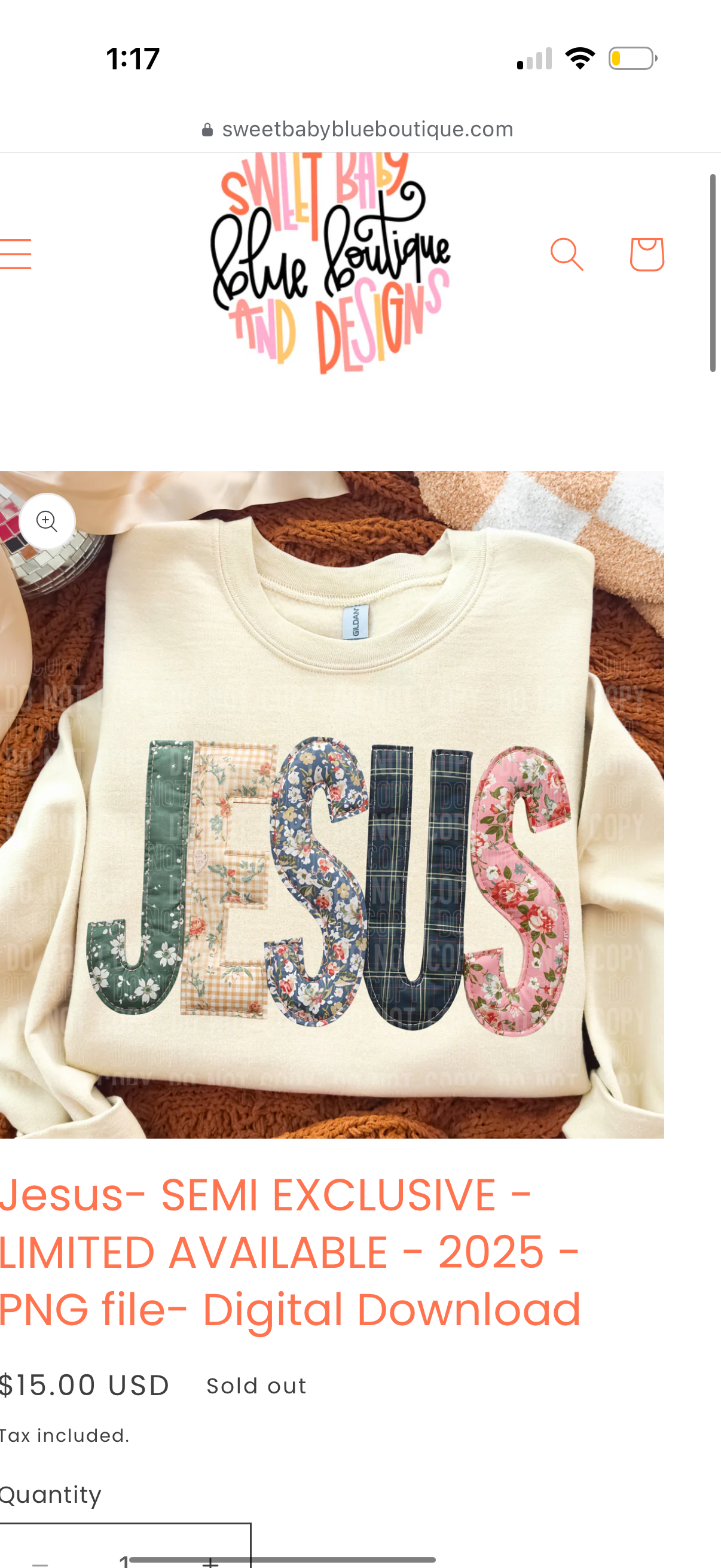 JESUS faux patchwork