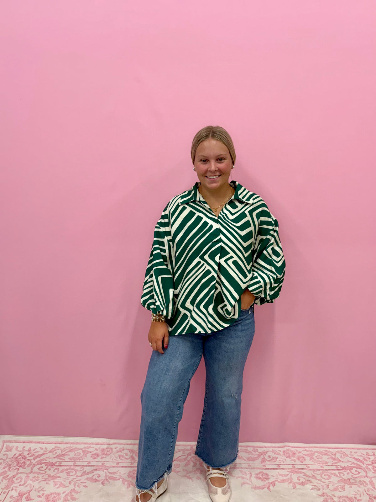 The Green Getaway Blouse