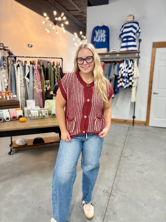 Burgundy Social Vest