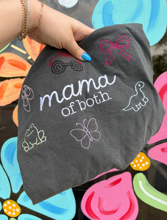 Mama of both embroidered pre order
