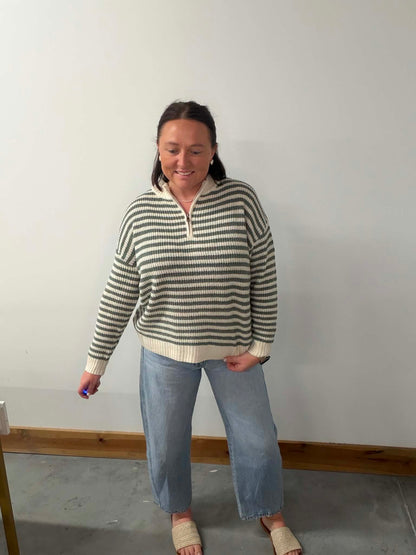 The Coastal Stripe Quarter Zip