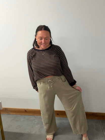 Espresso Stripe Top