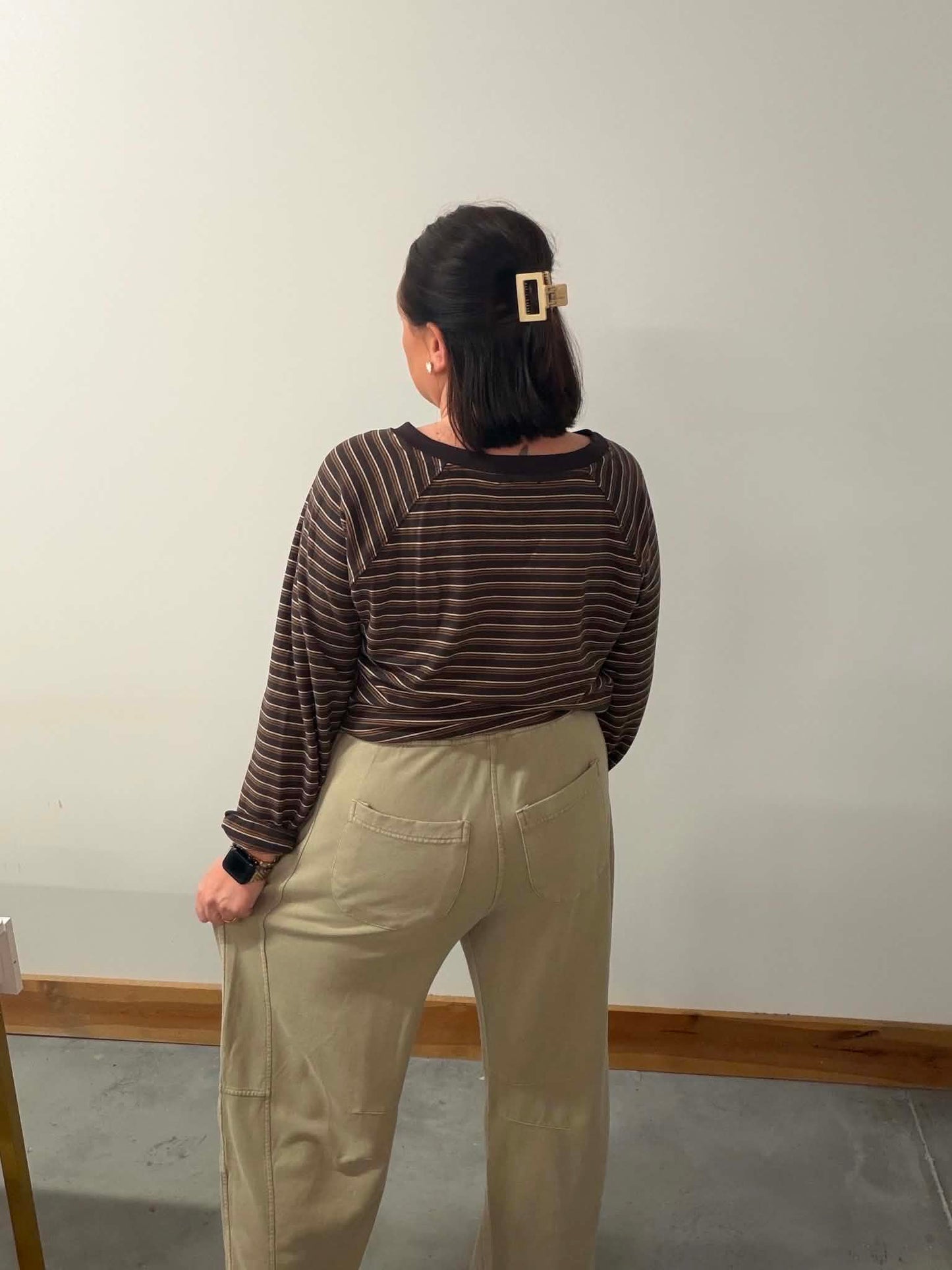 Espresso Stripe Top