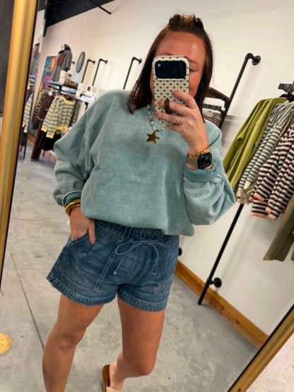 Everyday Oversized Sweatshirt - Ash Blue