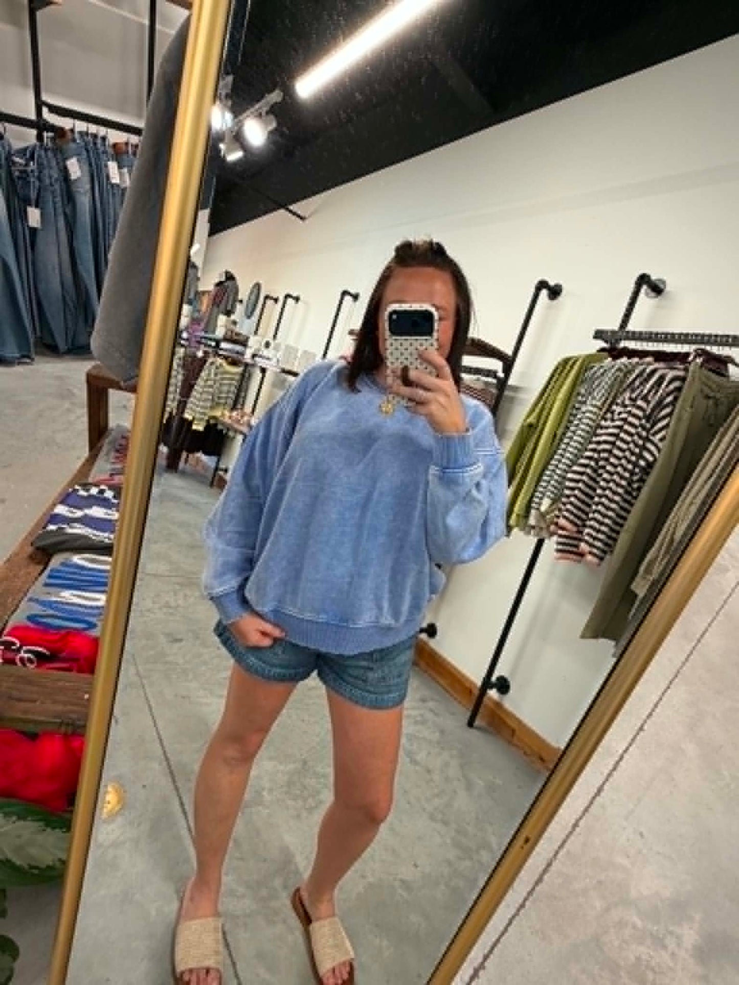 Everyday Oversized Sweatshirt - Cornflower Blue
