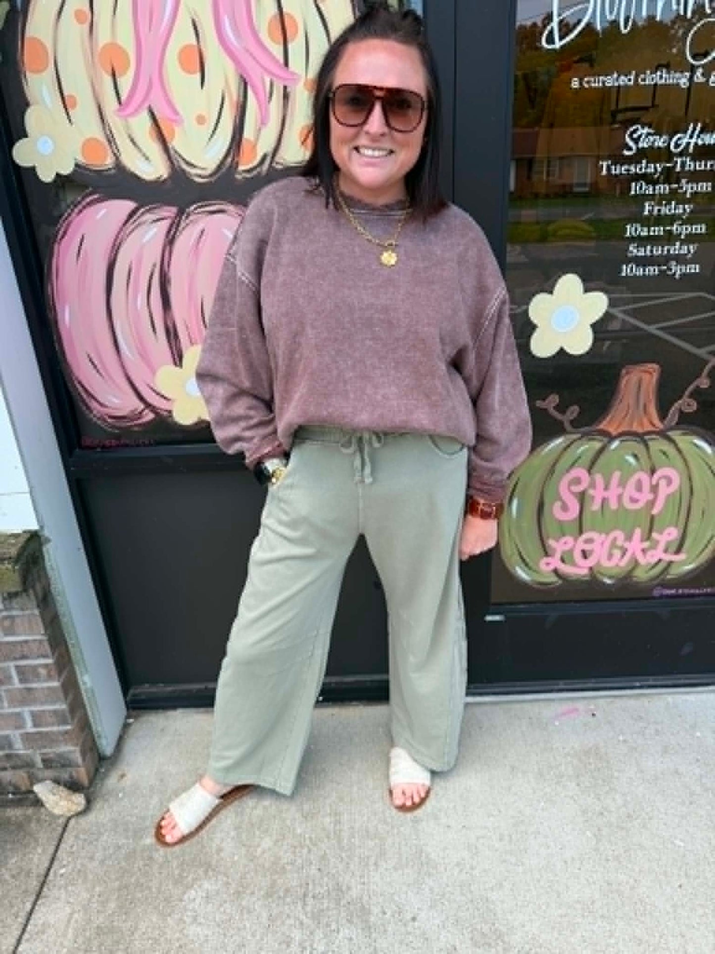 Everyday Oversized Sweatshirt - Brown