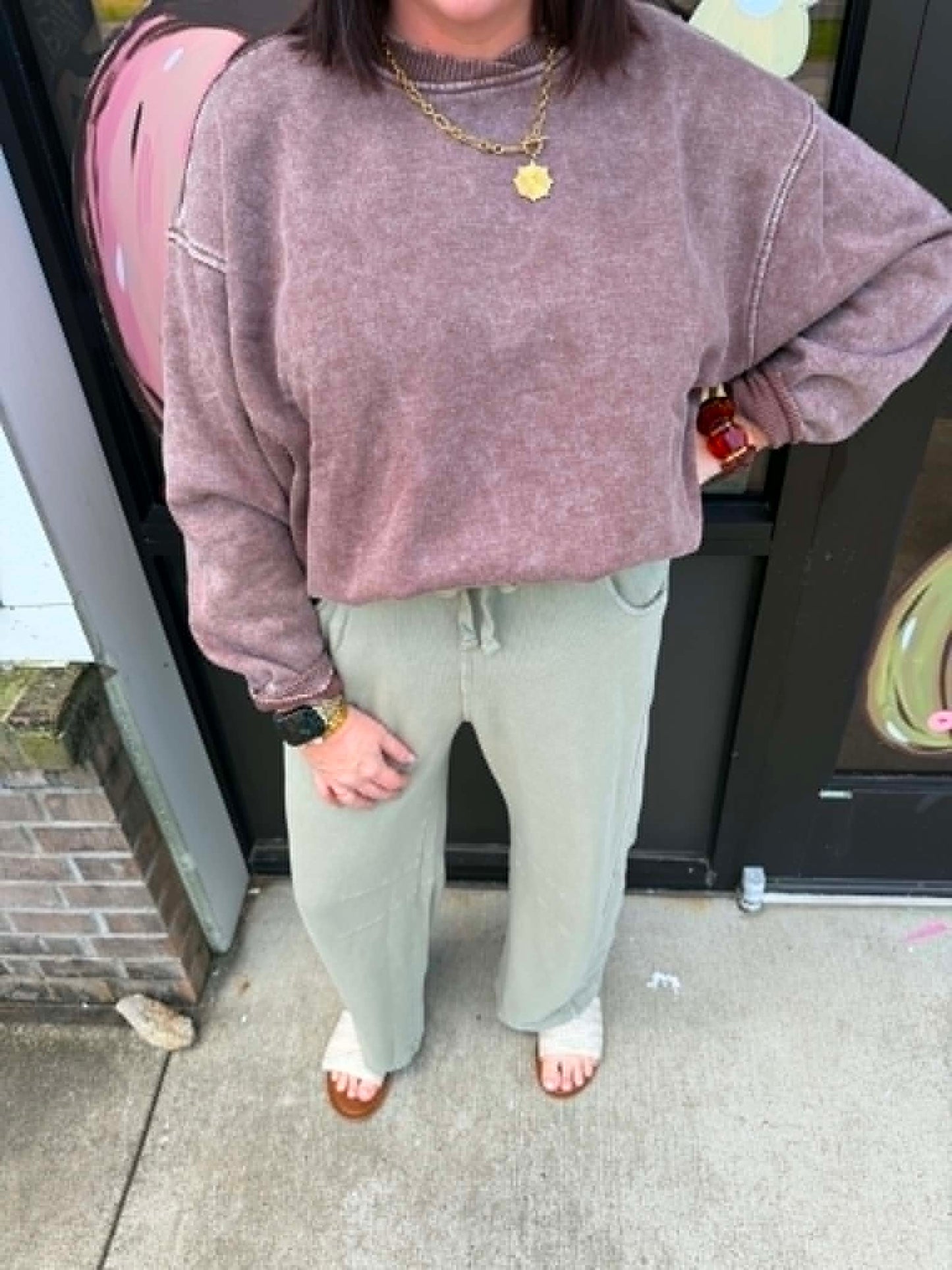 Everyday Oversized Sweatshirt - Brown