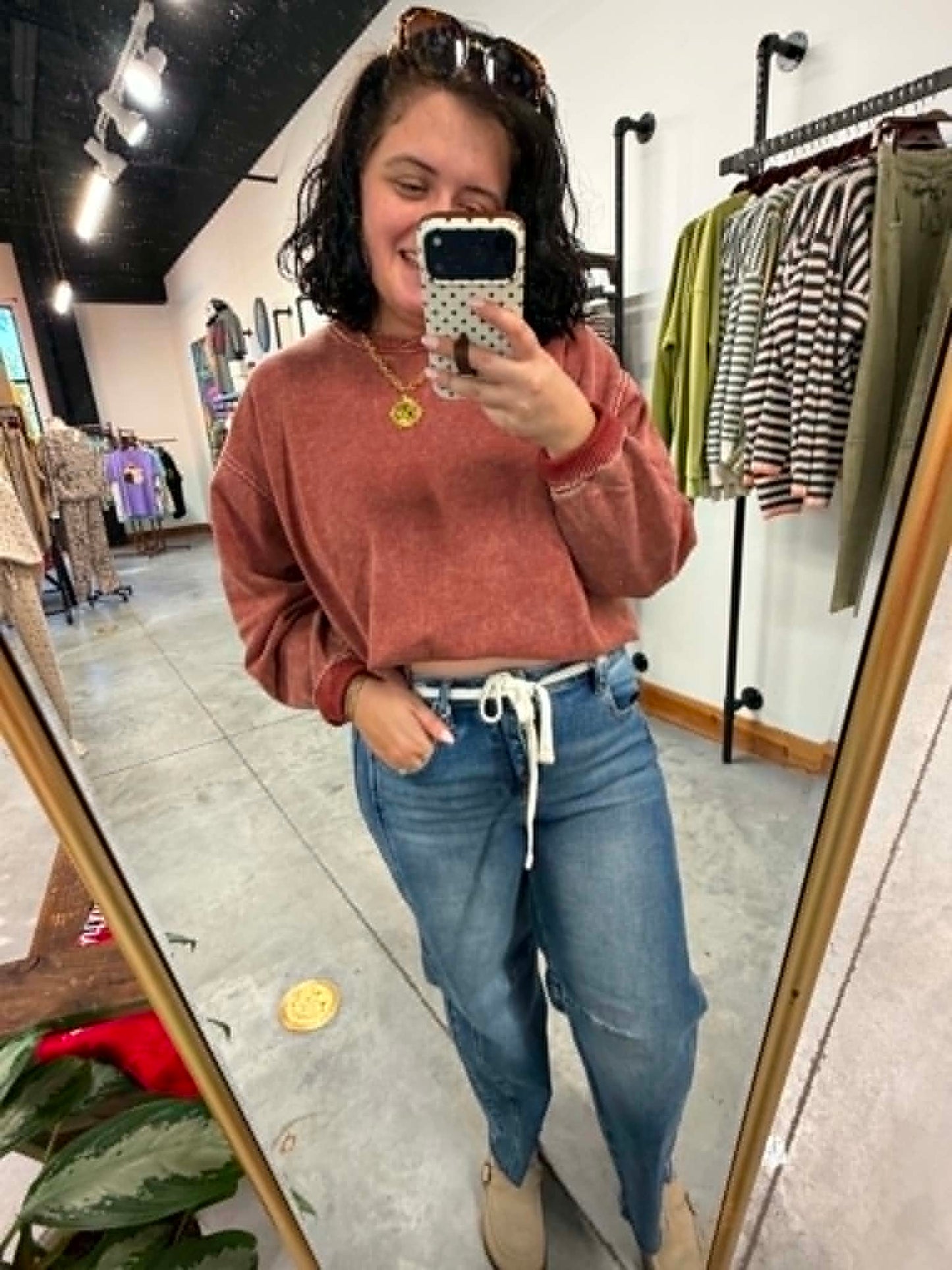 Everyday Oversized Sweatshirt - Dk Rust