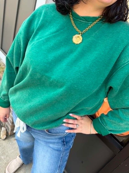 Everyday Oversized Sweatshirt - Hunter Green