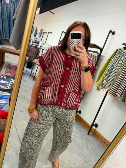 Burgundy Social Vest
