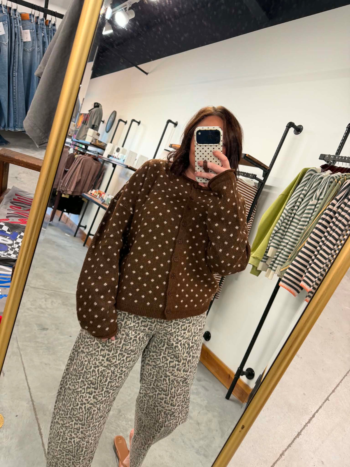 Cocoa Dot Cardigan