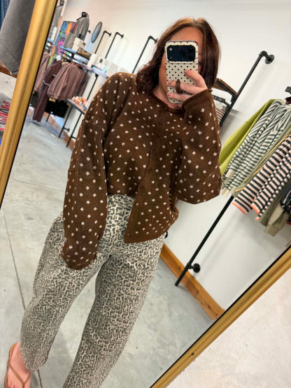 Cocoa Dot Cardigan