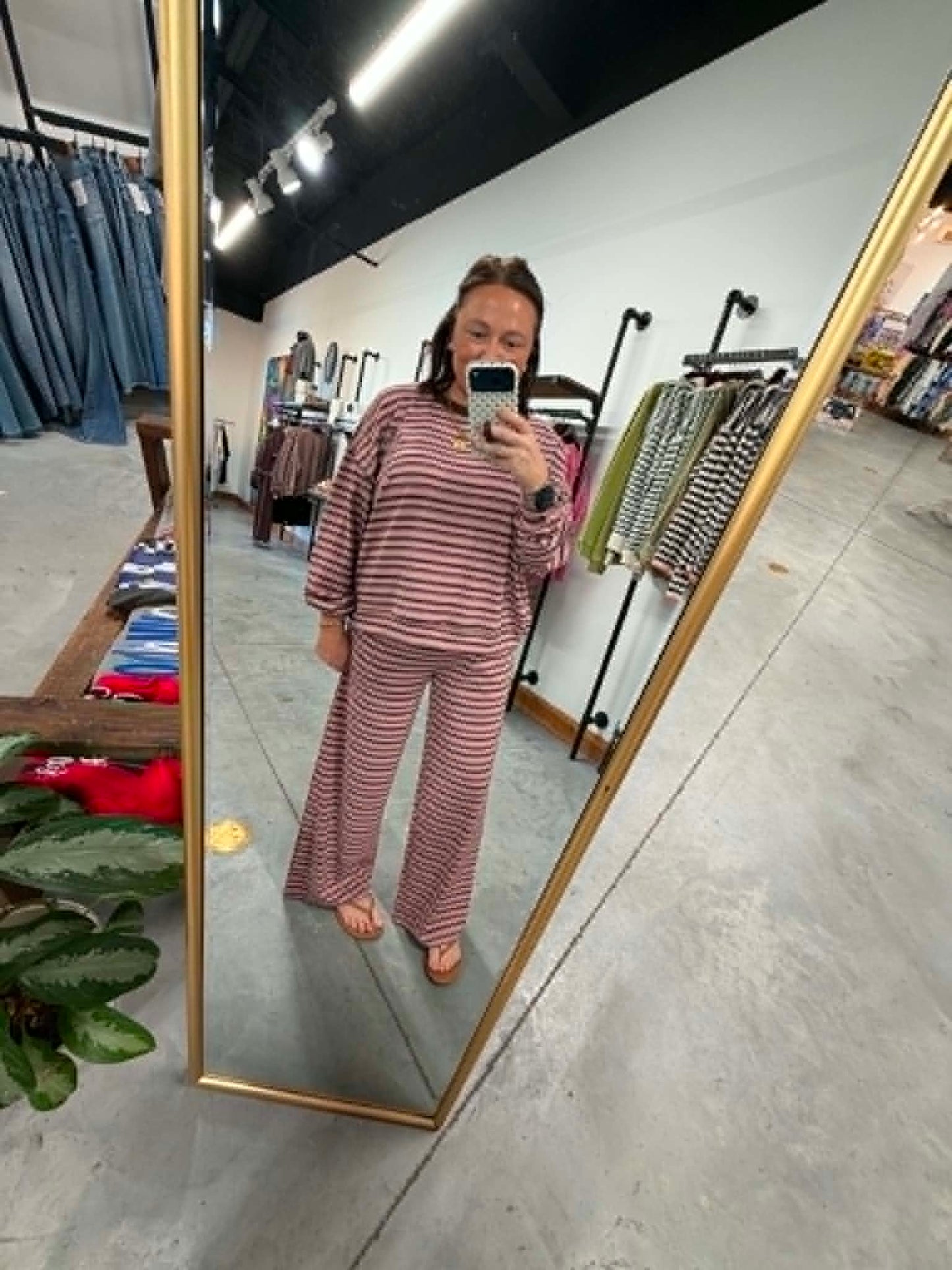 Cocoa Rose Striped Pullover